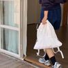 New White Drawstring Backpack Lazy Bundle Sports Backpack Lightweight Nylon Waterproof Fitness Bag