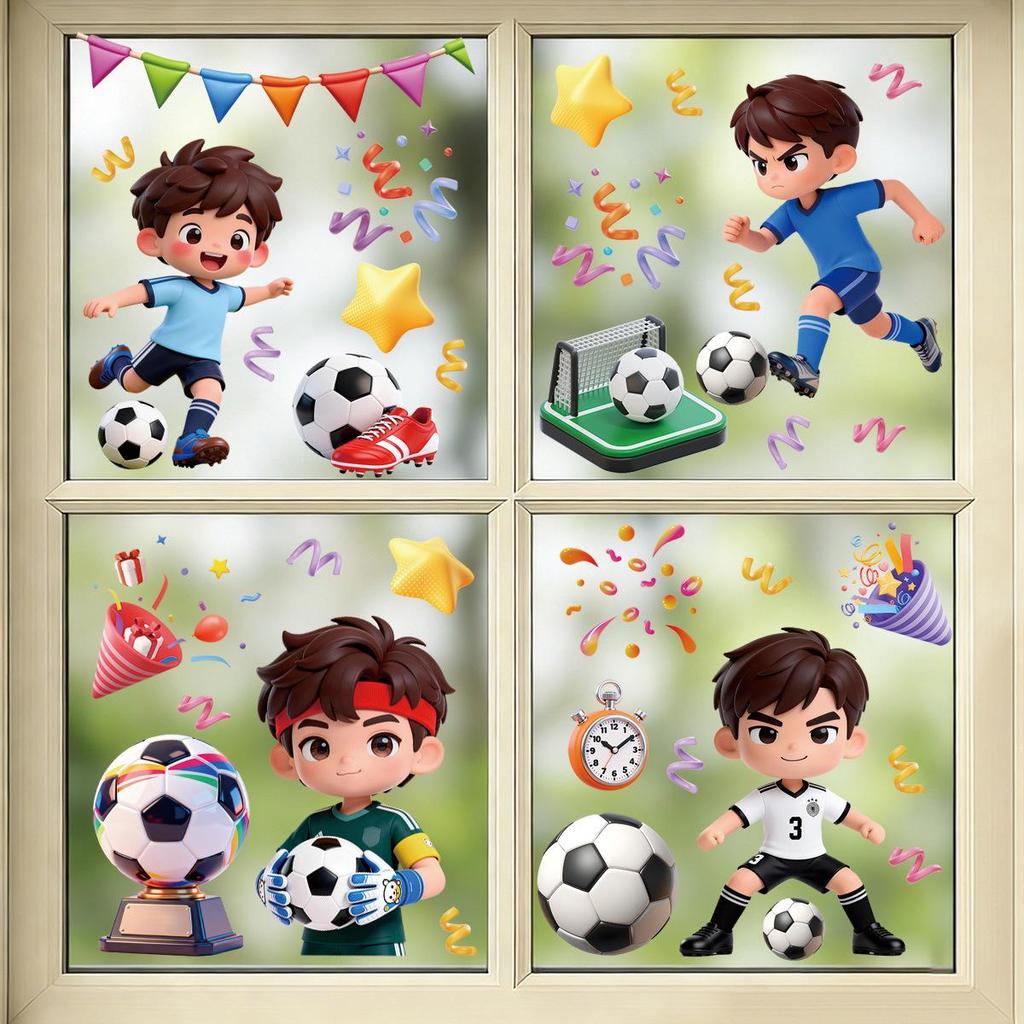 2026 North America World Cup Football Stickers: Boys' Sports Theme Electrostatic Stickers