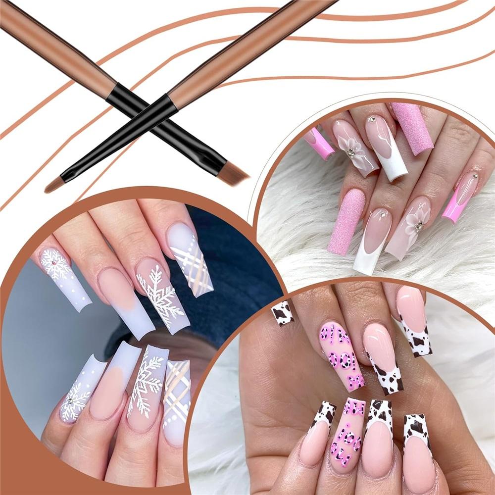 9PCS UV Gel Nail Brush Liner DIY Painting Pen Manicure Acrylic Drawing Brush For Nail Art Design Nails Tip Display Painting Tool