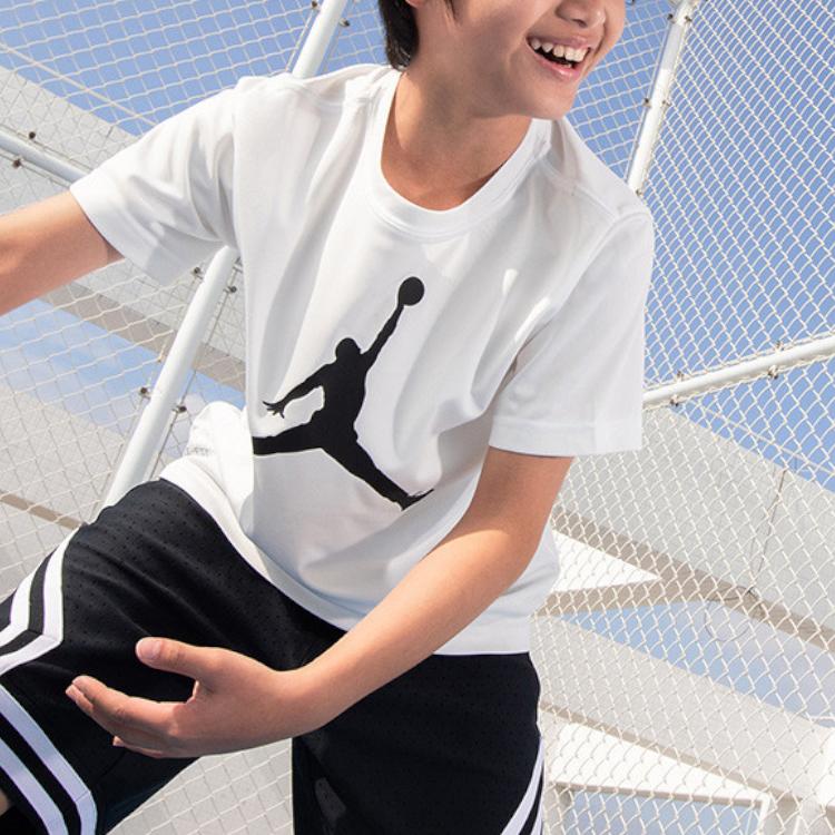 Jordan Loose Fit Quick-Dry Sports T-Shirt Kids Tops White JD2022056PS-001
