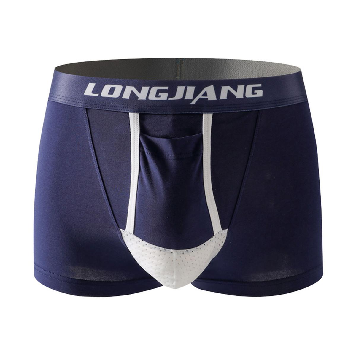 

Мужские трусы-боксеры Yousheng с поддержкой мяча и буквенным принтом, эластичные, средней посадки, с раздельными карманами, влагоотводящие боксеры M королевский синий