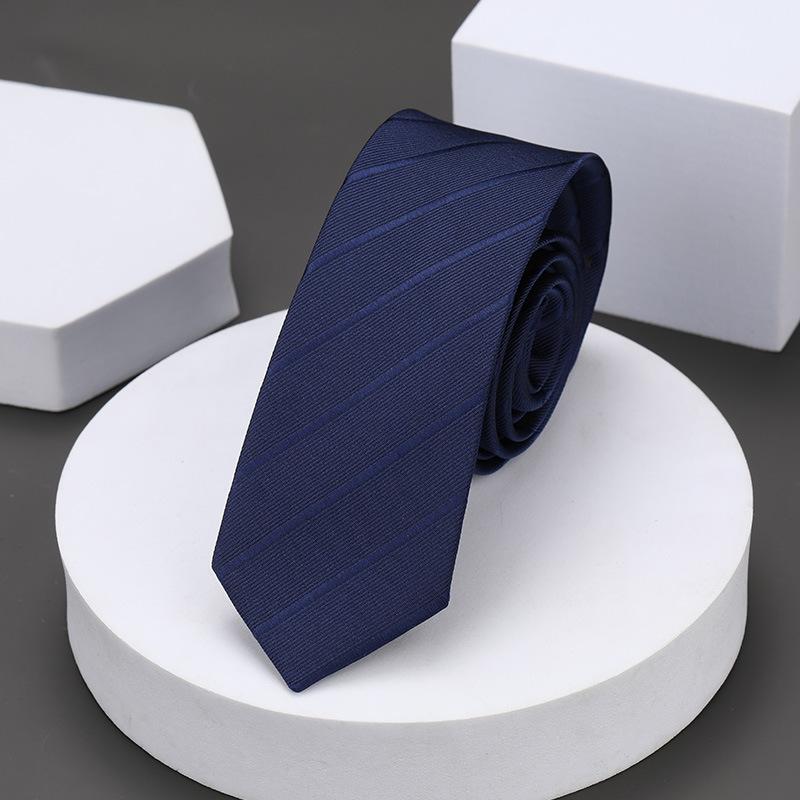 Korean Version Of Casual 5Cm Men'S And Women'S Business Dress Groom Wedding Stripe Hand Play Work Narrow Lazy Solid Color Tie