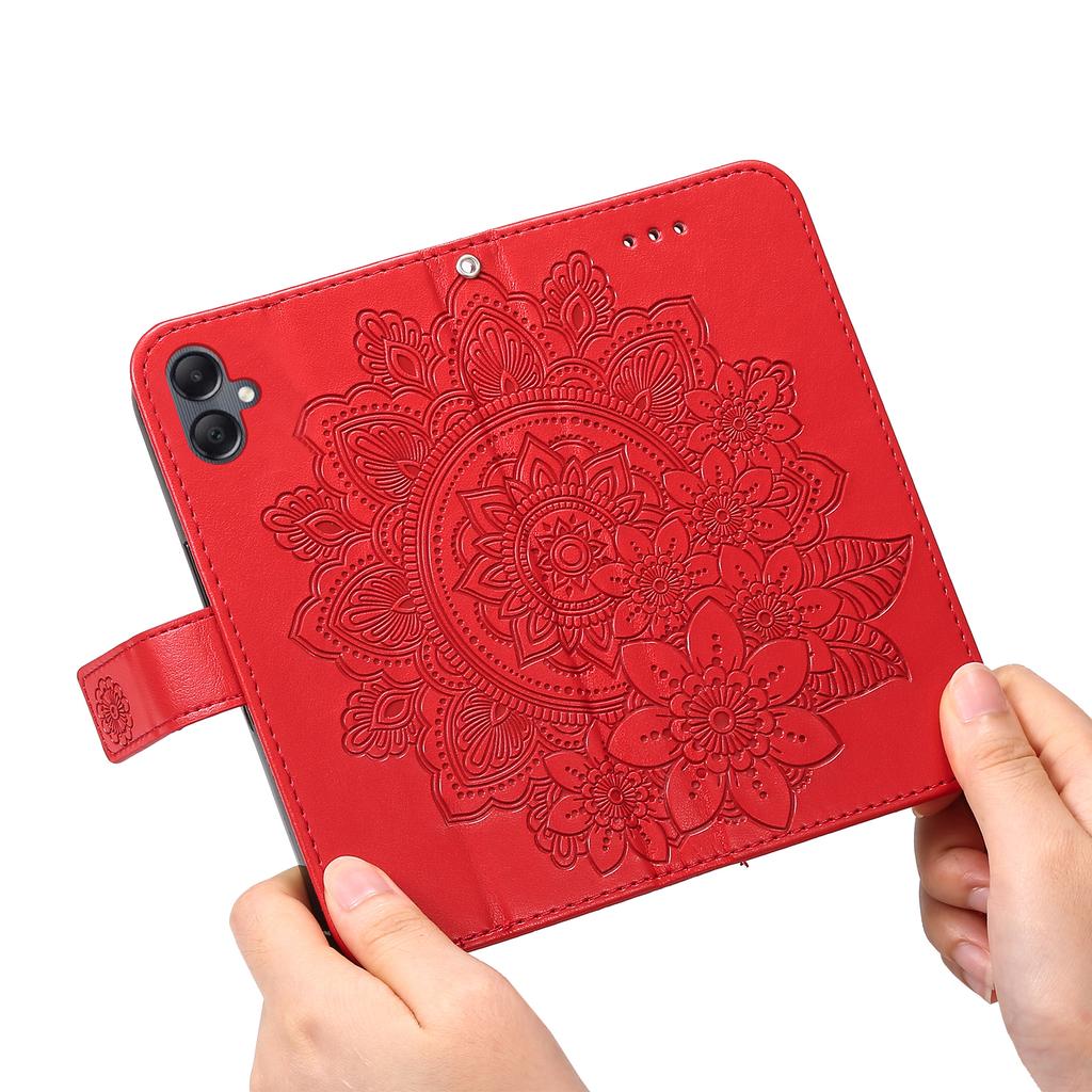 For Samsung Galaxy A05 4G Case Floral Pattern PU Leather Wallet Stand Phone Cover