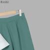 ZANZEA Seturi costume casual din două piese pentru femei, bluză cu mâneci 3/4 cu imprimeu și pantaloni