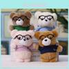 Plush Bear Keychain With Glasses For Wedding Decor And Gift For All Ages