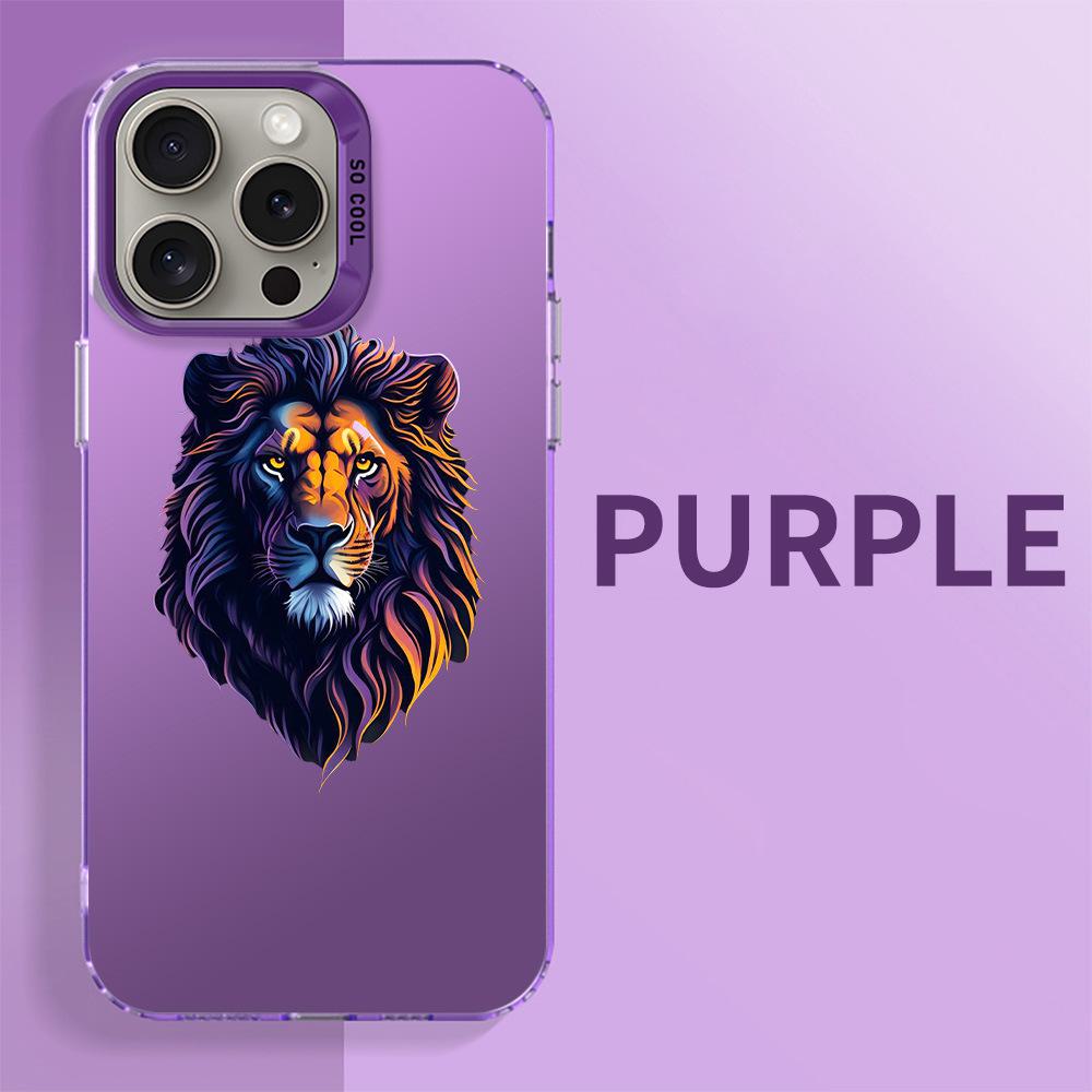 IPhone 15/14/13/11/8 için Aslan Başlı iPhone Kılıfı - Bu şık aslan başlı tasarımlı kılıfla telefonunuzu koruyun.