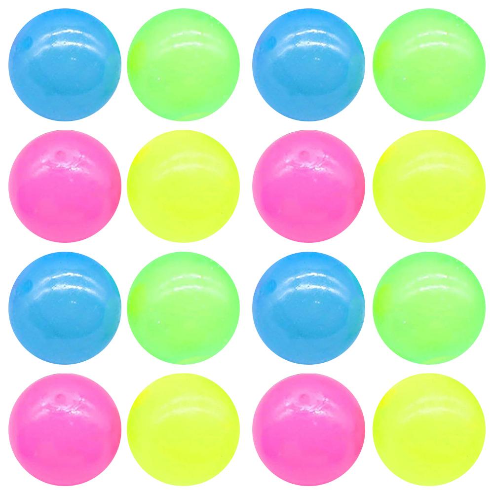 6/12/16PCS Elevated Glowing Stress Balls Stick To The Ceiling Fun Decompression Fidget Toy Lumi Balls Cool Stuff for Kids Adults
