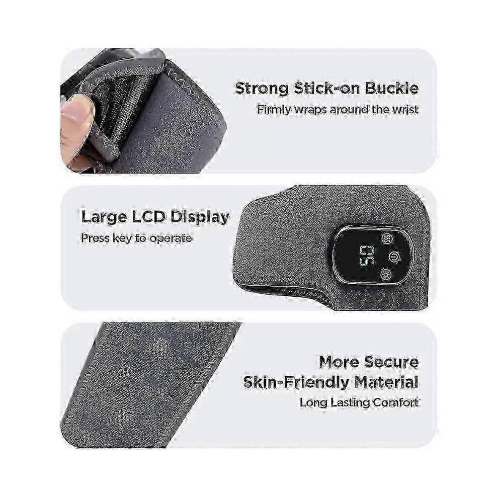 2X 2025 Emsense Foot Massager Wireless Portable Triple Method 3 Vibration Mode Heated Ankle Wrap for Home Office Travel