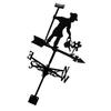 Garden Roof Paddock Vane Gardener Wind Direction Indicator Metal Weather Vane for Garden Outdoor Farmhouse Patio Decorations