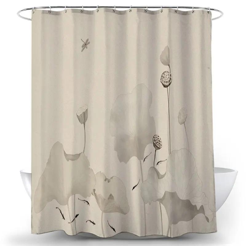 Flower And Bird Shower Curtain Waterproof Bathroom Decorative 3D Printed Fabric Decorative Shower Curtain Cortina De La Ducha