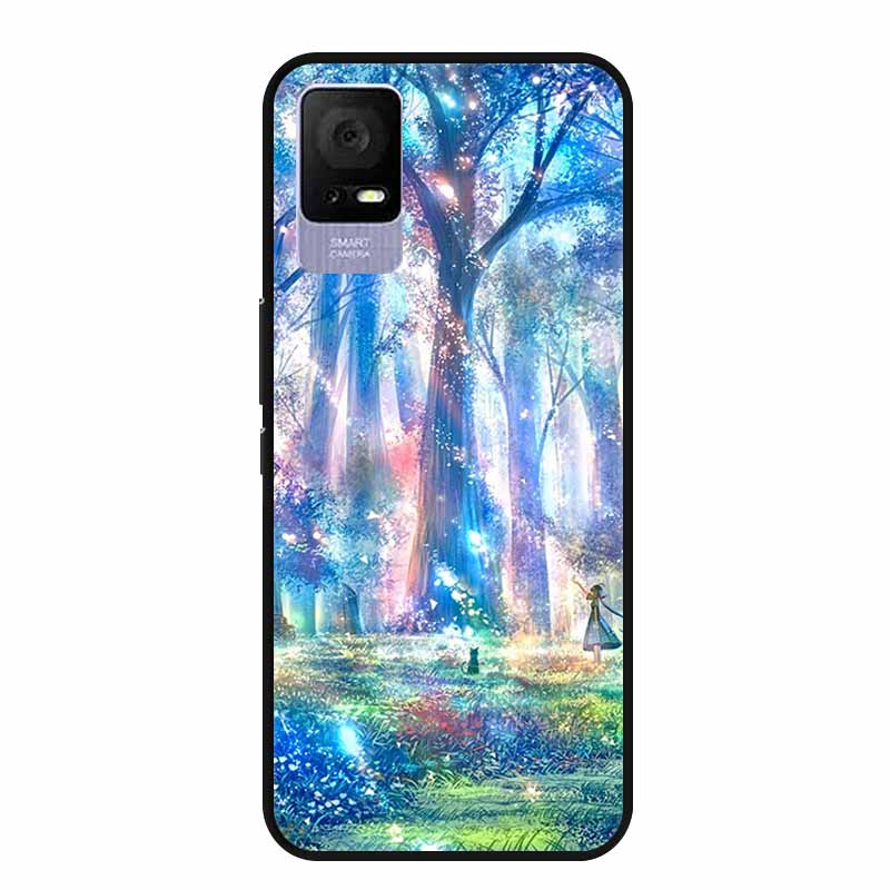 For TCL Ion V Case IonX Painted Cat Soft TPU Black Silicone Phone Cases for TCL Ion X Cover Fundas IonV Coques for TCLIonX Bags