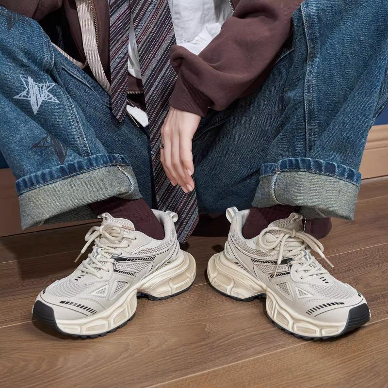 ~ Pferd Geschwindigkeit neue trendige dicksohlige silberne Dad-Schuhe Damen Sportschuhe lässige Laufschuhe