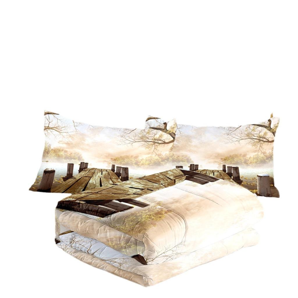 Woodland Bridge Ambiance Three-piece Digital Print Comforter Set