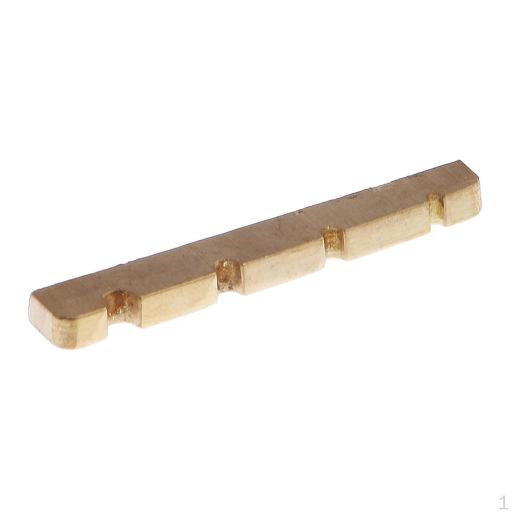 Elektrischer Bass Messing geschlitzte Sattel geschnitztes Instrument Ersatzteile - 42x3mm