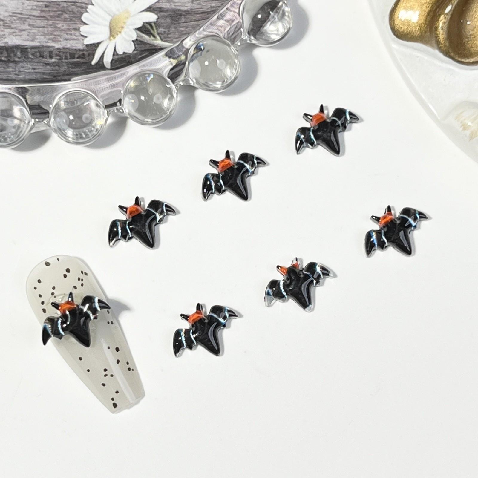 

Хэллоуин Аксессуары для ногтей Темный стиль Мультяшные смоляные аксессуары Ручная работа DIY Украшение для ногтей One Size чёрный