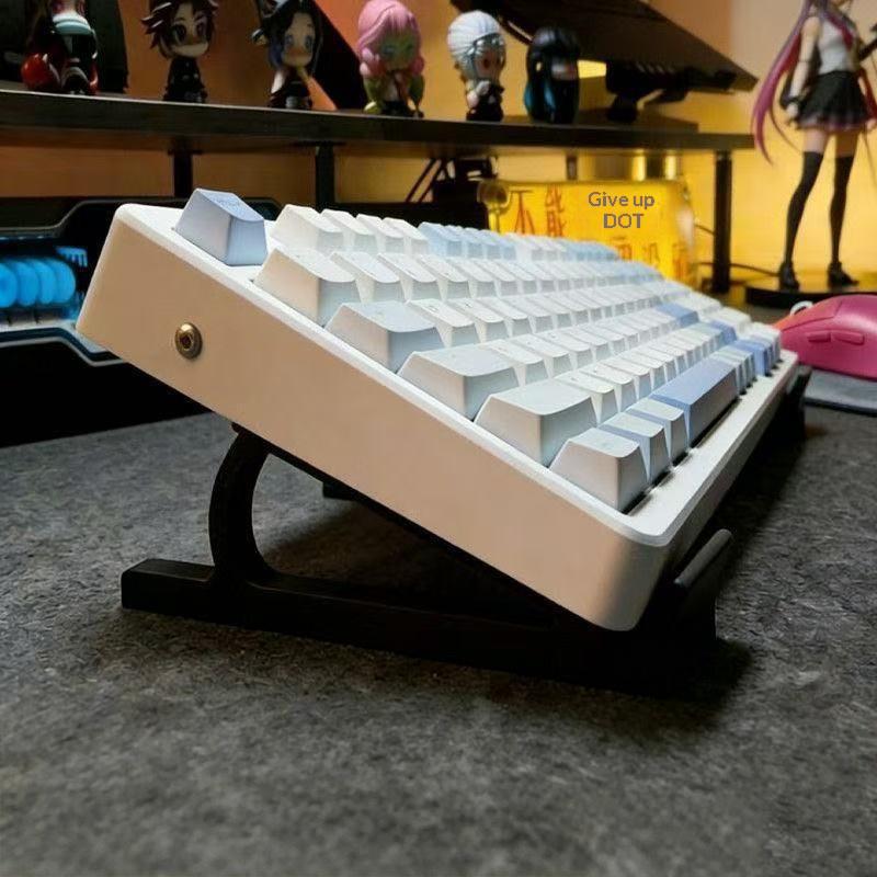 1Pair Portable Keyboard Elevated Non-Slip Universal Stand Raised Keyboard Angle Plastic Computer Keyboard Riser Monitor Holder
