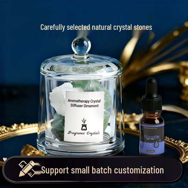 Aroma Crystal Stone Diffuser: Long-lasting, Flameless Essential Oil Fragrance for Home & Bedroom Decor