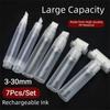 7Pcs Refillable Ink Refillable Paint Pen Round Tilted Flat Head Graffiti Pen Tube  Art Graffiti
