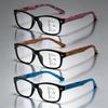 Men Women Fashion Photochromic Multifocal Reading Glasses Square Frame High Definition Anti-Blue Light Presbyopia Glasses +4.0