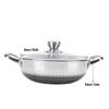 Nonstick Frying Pan Dishwasher Safe Skillet Induction Cooker Gas Range Compatible Double Sided Honeycomb Pan With Lid 316