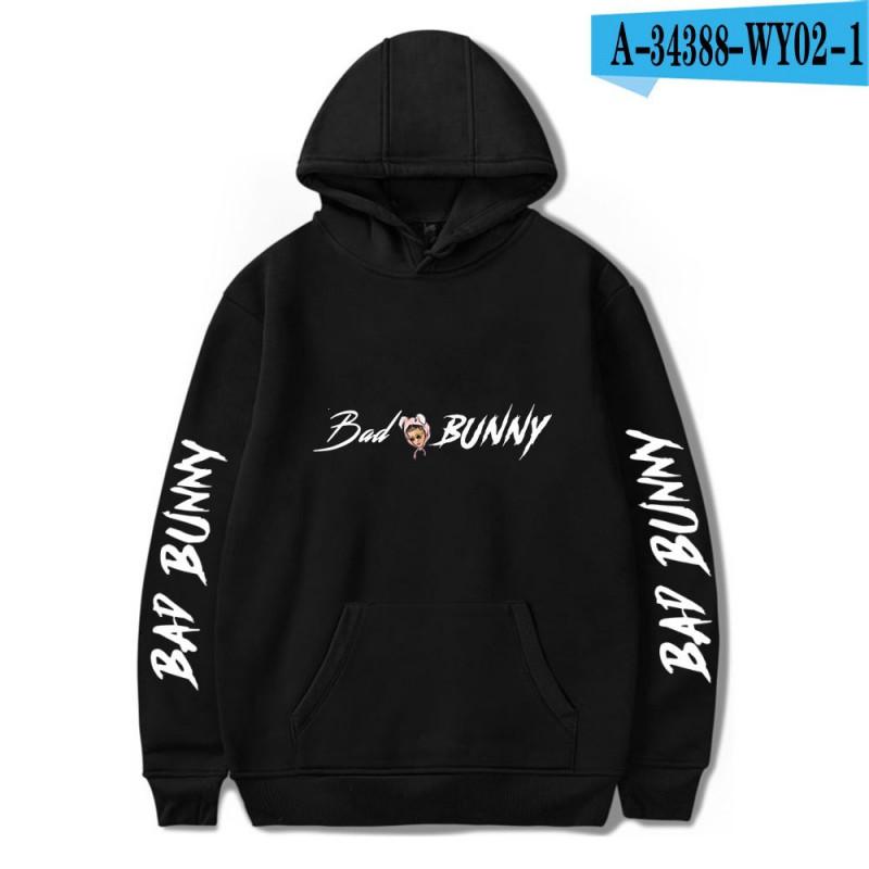 Unisex Hooded Sweatshirt Bad Bunny Inspired Casual Fall Pullover With Letter Print