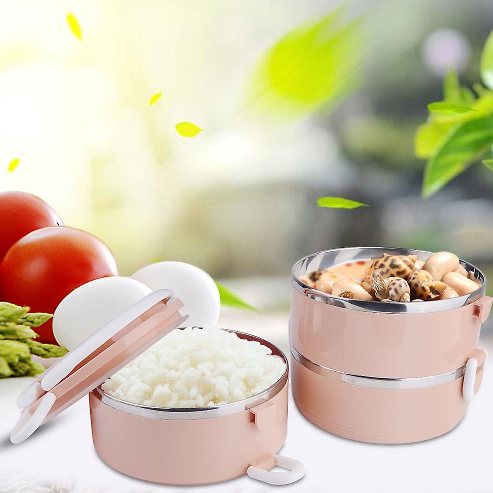 Cutie de prânz izolată, rezistentă la scurgeri, din oțel inoxidabil - Container stivuibil cu 3 niveluri