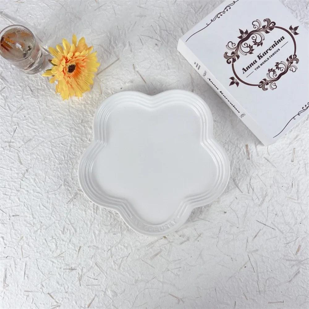 Piatto Piccolo in Ceramica Fiori di Pruno Multiuso 14cm Ciotole Rialzate per Animali Domestici Colore Solido Multicolore Ciotola per Cibo Gatti