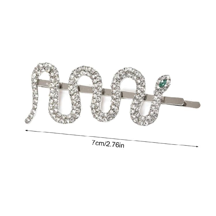 Snake Hair Accessories Hair Clip With Rhinestones And Metal Designs Prom Hair Decoration Hair Barrettes for Women Girls