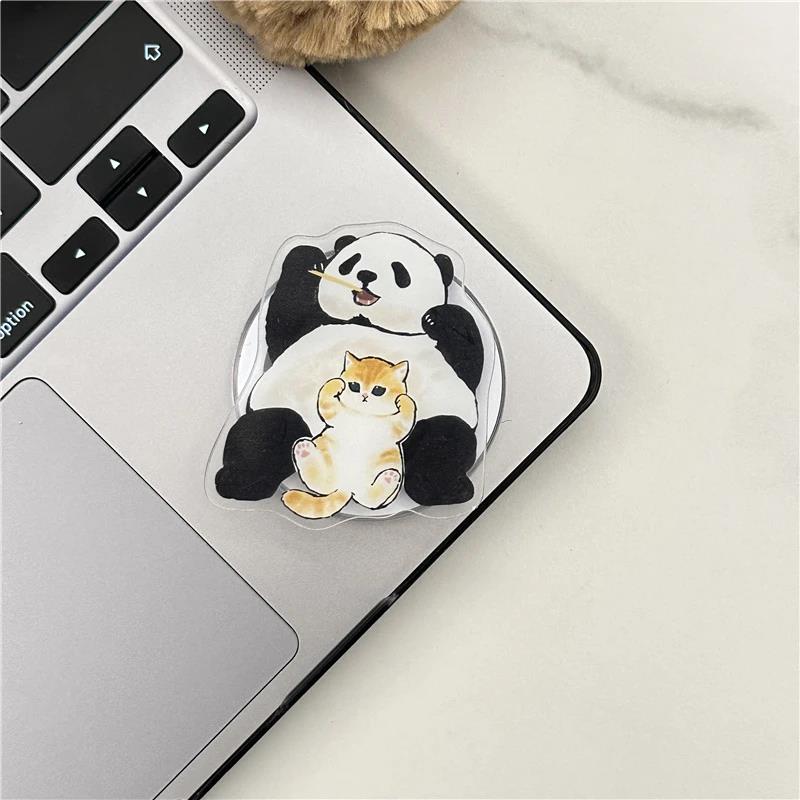 Korea Cartoon Cute Cat Kitten for Magsafe Magnetic Phone Griptok Grip Tok Stand for IPhone Foldable Wireless Charge Case Holder 5