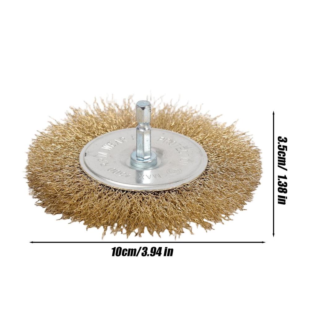 Hex Handle Electric Steel Wire Brush Stainless Steel Wire Brushes Silver Gold Rust Removal Polishing Wheel Brush Cleaning Tools