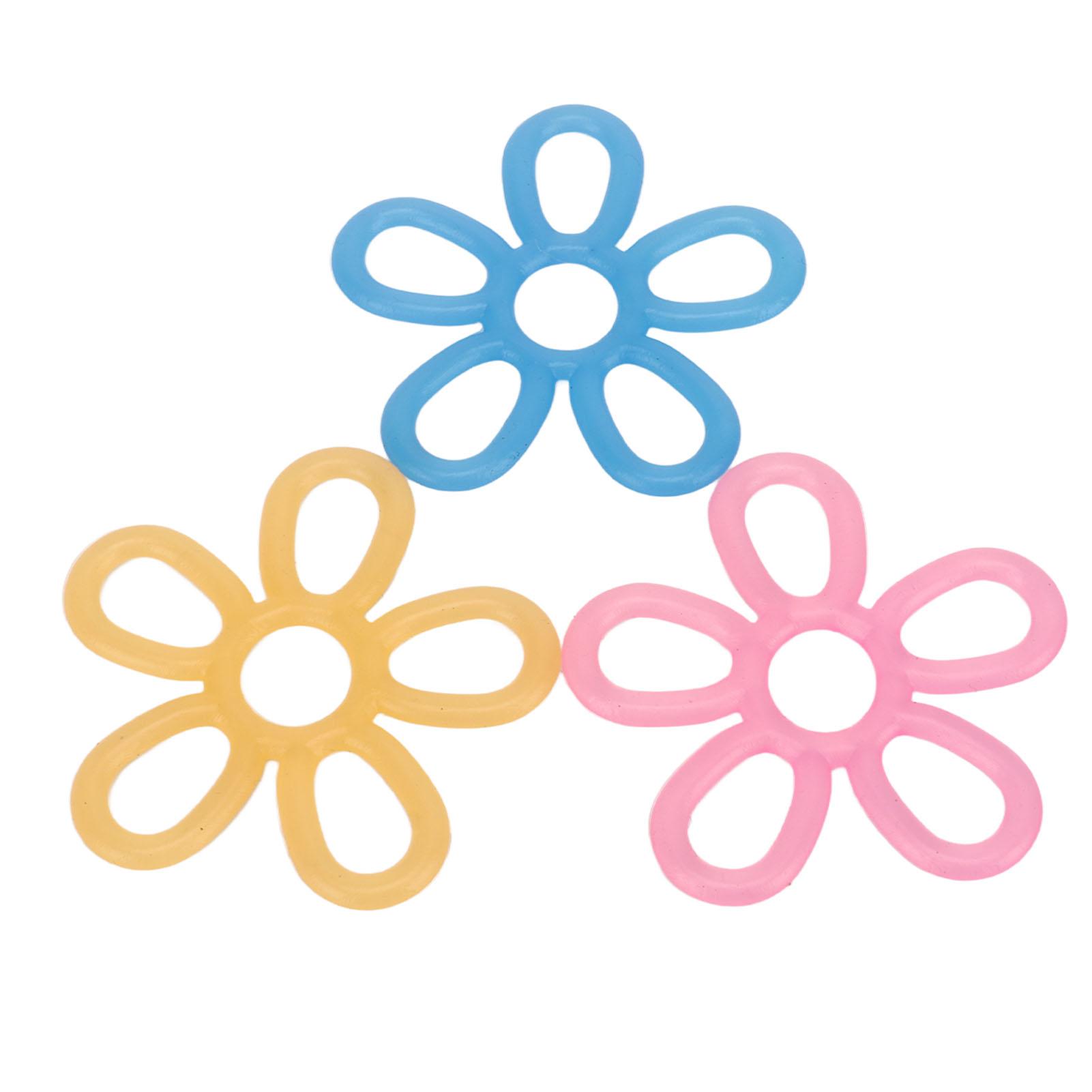 3PCS Finger Extensor High Toughness Silicone High Medium Low Order Finger Gripper for Daily Blue Yellow Pink