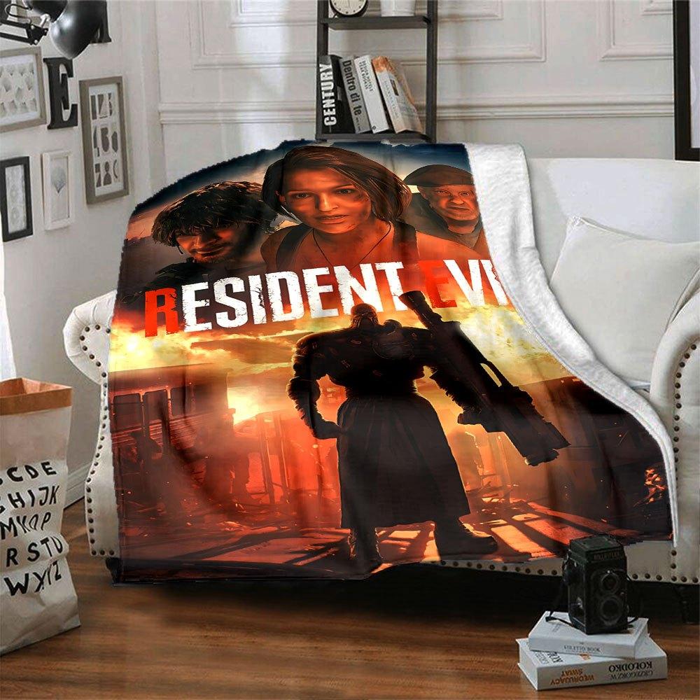 1pc Resident Evil 13 Blanket Soft Warm Throw for Home, Office, Travel All Season Cozy Bedding Gift, Office Cozy Accessor