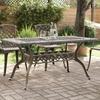 Vidaxl Garden Table, Brown, 150X90X72 Cm, Cast Aluminium