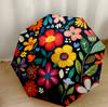 Hummingbirds And Flowers Compact Travel Automatic Umbrella Compact 8-Rib Lightweight Foldable Design for Women/Men Stylish Accessory