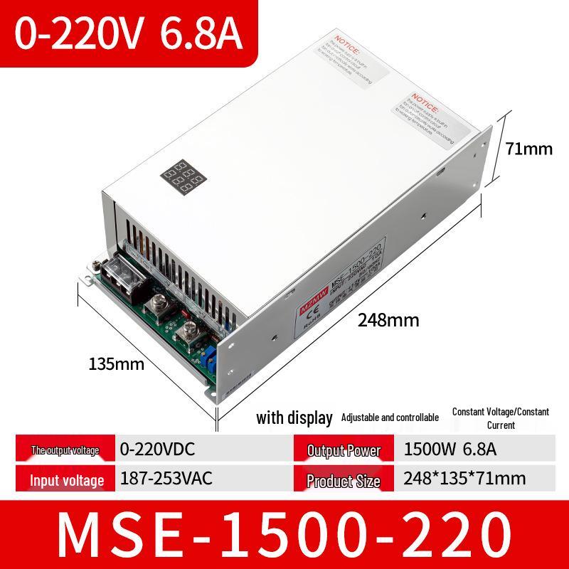 Digitales Schaltnetzteil, 1500W, 220V auf 12/24/36/48V, 0-150V, 100A Einstellbare Spannung