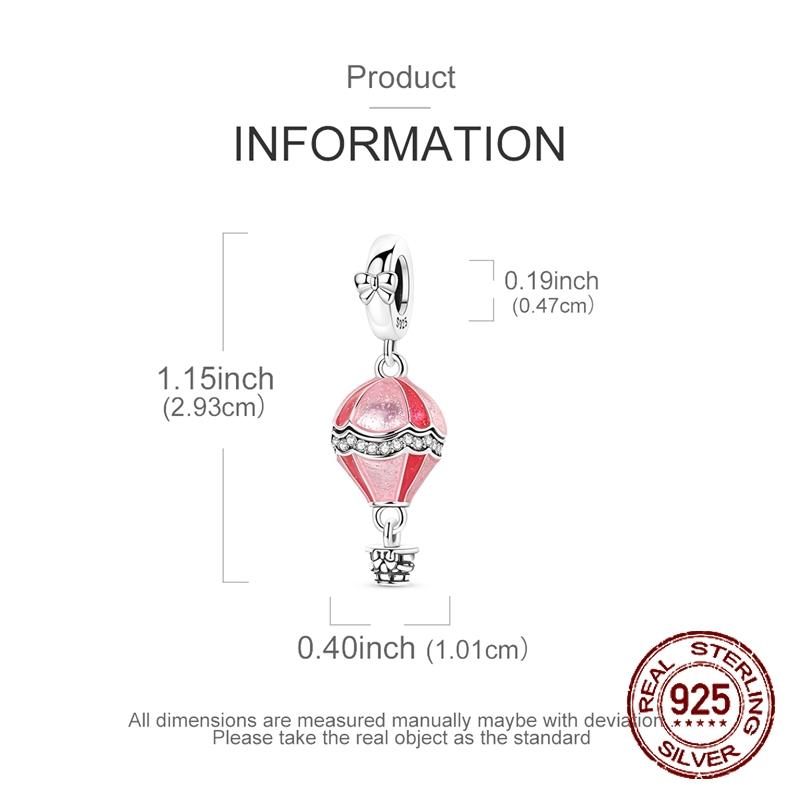 Air Balloon Charms Copper Openable Dangle Pendant Fit Bangle Bracelet Necklace Diy Jewelry