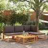 VidaXL Canapé de jardin sans accoudoirs avec coussins en bois d'acacia et corde 4008161