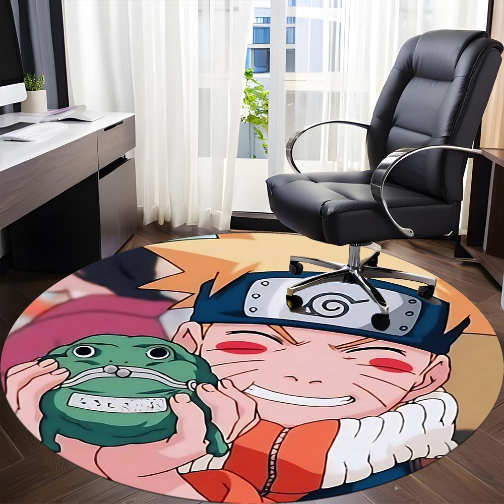 1PC Naruto Office Round Area Rug, Indoor Mat Suitable For Office, Under Office Chairs Bedroom Living Room Home Decor DT1212077