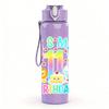 1PC It Is My 11th Birthday Bright Badge Print 750ml Color Plastic Sports Water Bottle Leakproof Flip Straw Lid Suitable for Sports Office Home Use