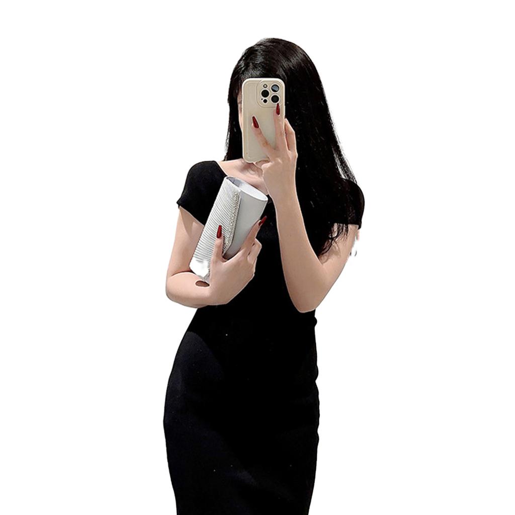 Fashion Women Pleated Evening Bag Party Banquet Bag for Ladies Wedding Clutches Handbag Shoulder Bag Chain Bags