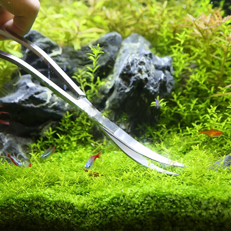 Aquarium Cleaning Tools Set Wave Scissors Tweezers Aquatic Plant Grass Trimming Stainless Fish Tank Tools Aquarium Accessories