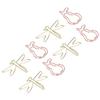 100PCS Paper Clips Cute Shape Metal Gold Colorfast Portable Lightweight Slip Resistant Bright for Office School