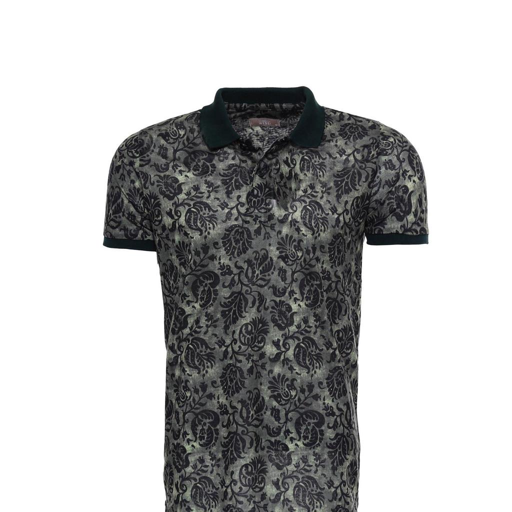 camiseta floral verde