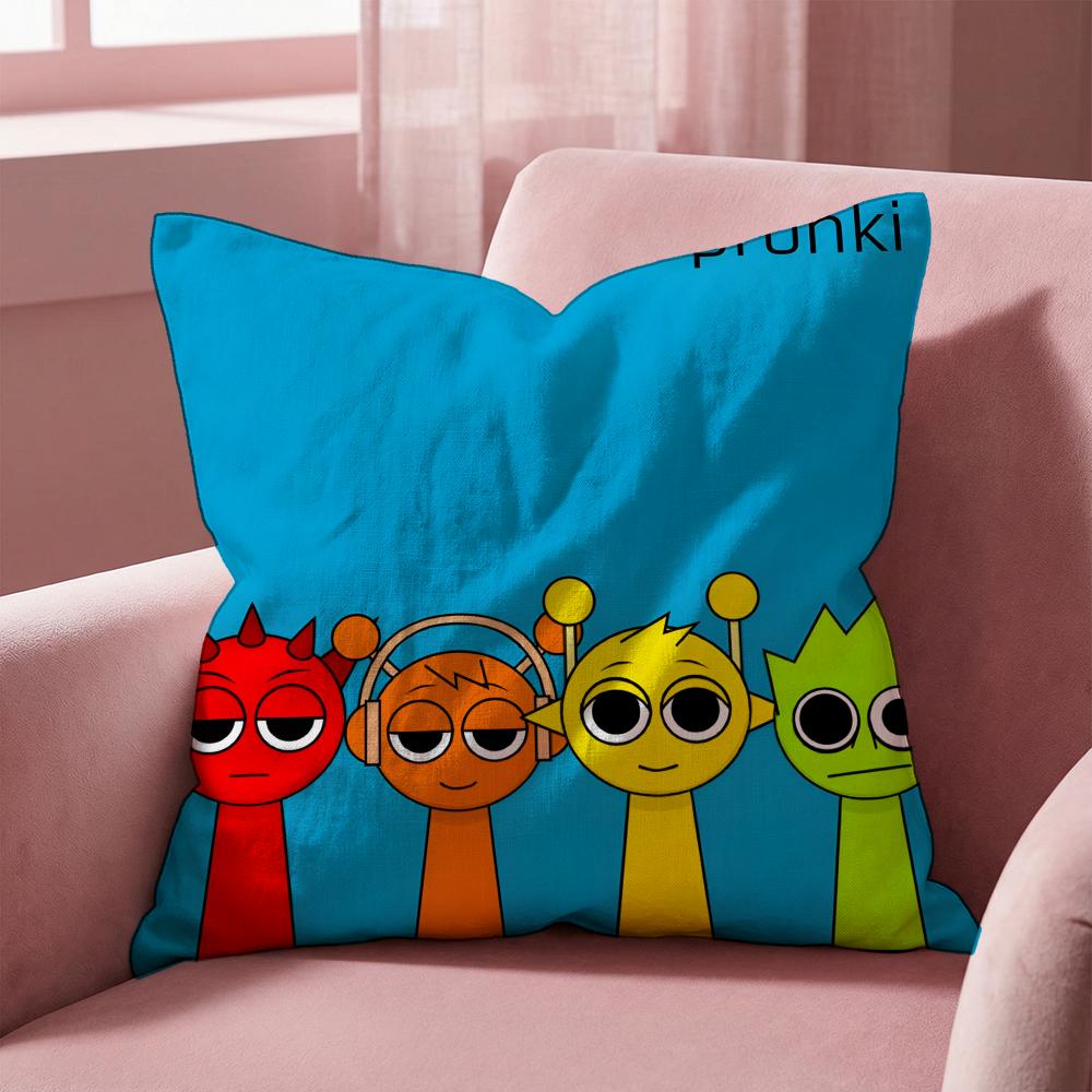 S-Sprunki BRAND Kissenbezug Mehrzweck-Kissenbezug für Zuhause & Auto - Wendbar, Weich & Langlebig für den täglichen Gebrauch