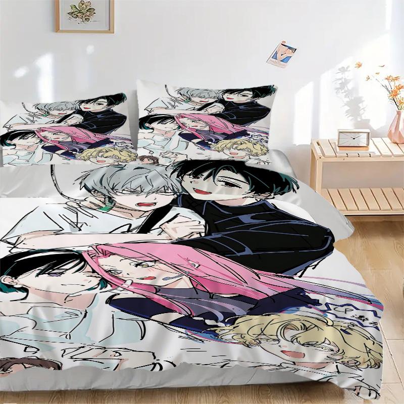 Fantasy Anime Characters Print 3Pcs Bedding Setduvet Cover With 2 Bedropillowcase Home Birthday Gift