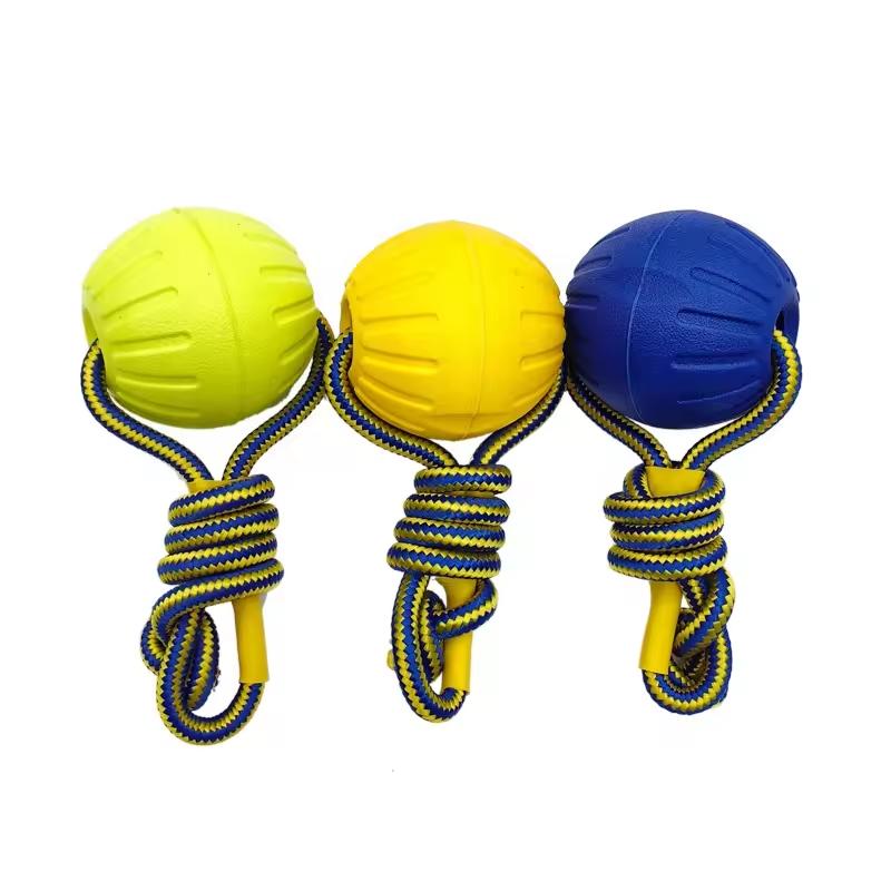 7/9cm Pet Balls Toy with Rope Interactive Outdoor Fitness Training Toys EVA Dog Chew Ball Toys Pet Summer Floating Toy