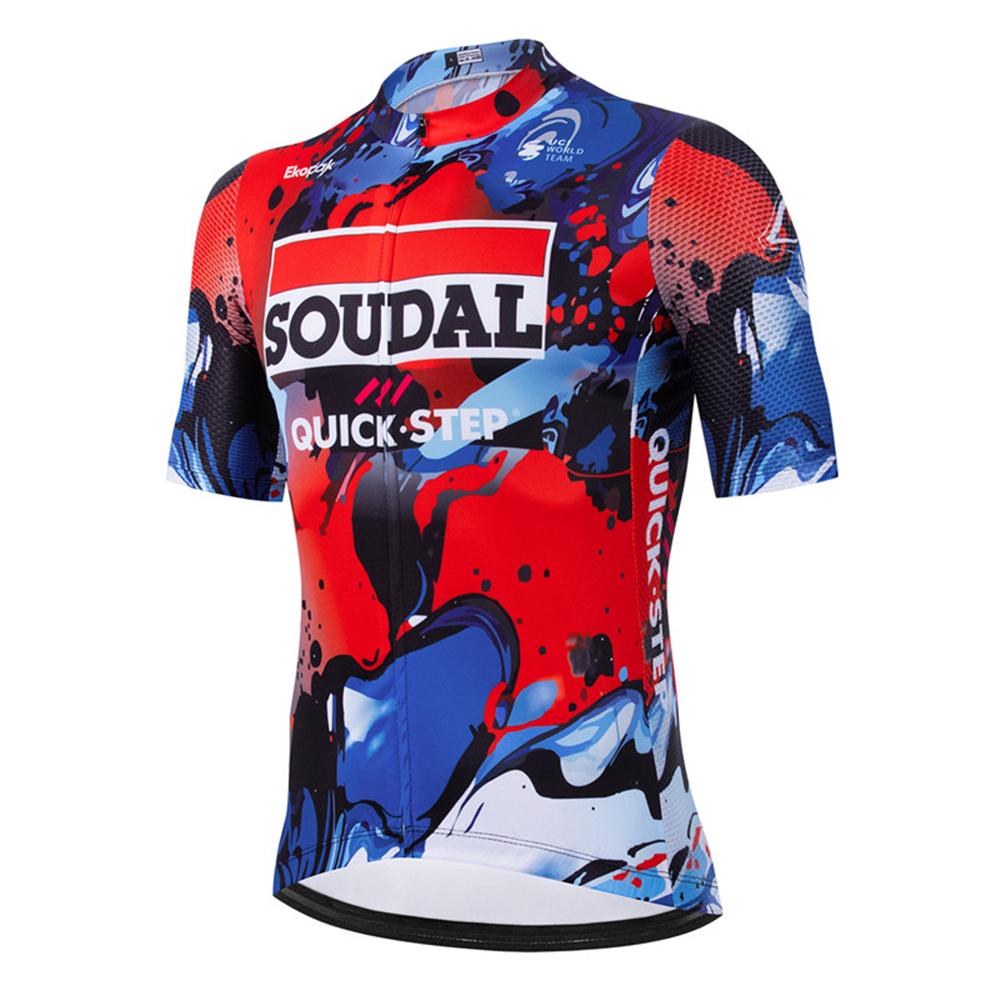 2026 Lidl Soudal Quick Step Letní cyklistický dres MTB s krátkým rukávem Cyklistická sada Sada cyklistických kraťasů MTB Ropa Ciclismo Cyklistická trička Maillot