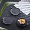 Black and White Square Round Tray