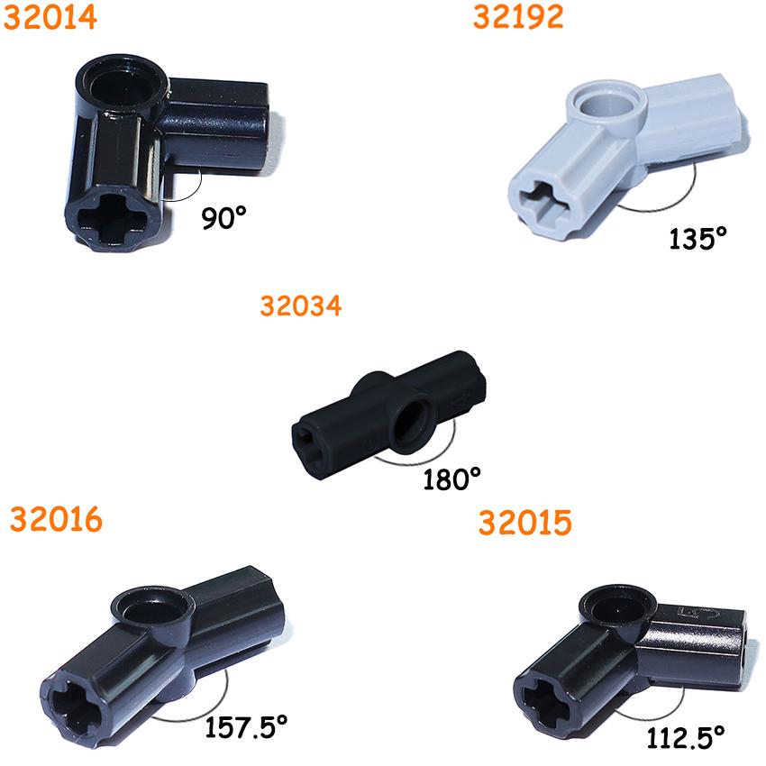 Technical Part MOC Driving Ring Axle Pin Bushing Shaft Bolt Hole Connector Angled Peg Cross Building Blocks Bricks Gift for Kids