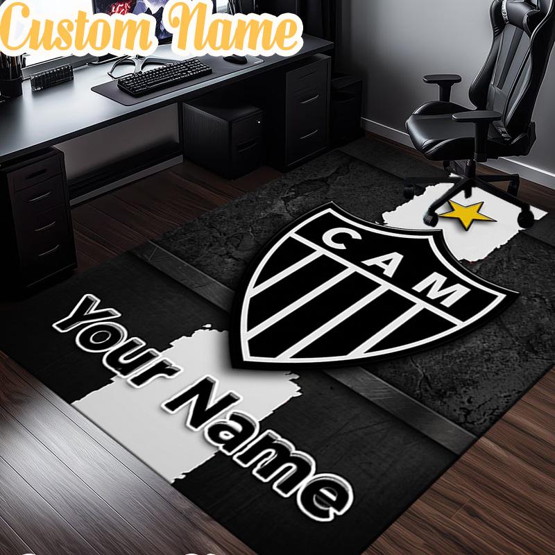 Custom Name Atletico Mineiro Rug, Office Rug, Chair Rug, Carpet for Living Rooms, Doormat Game Rug Home Decor Christmas Gifts